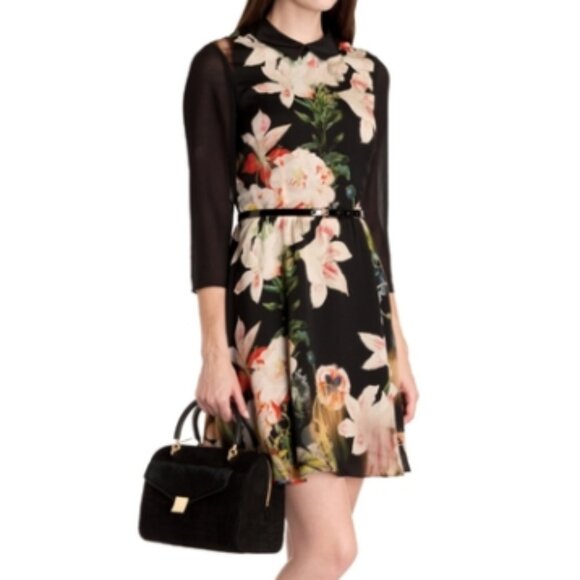 sachin and babi light blue dress White Satin Cream Wrap Dress Midi Flutter Sleeves M main image 0